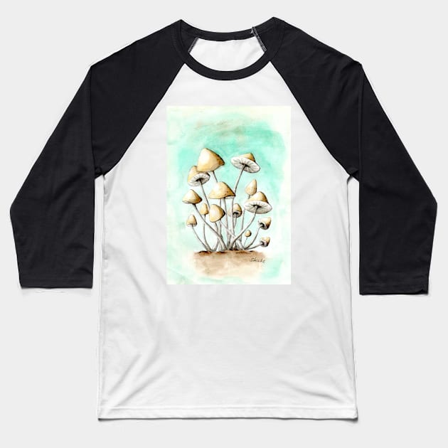 mushrooms Baseball T-Shirt by Kunst und Kreatives
